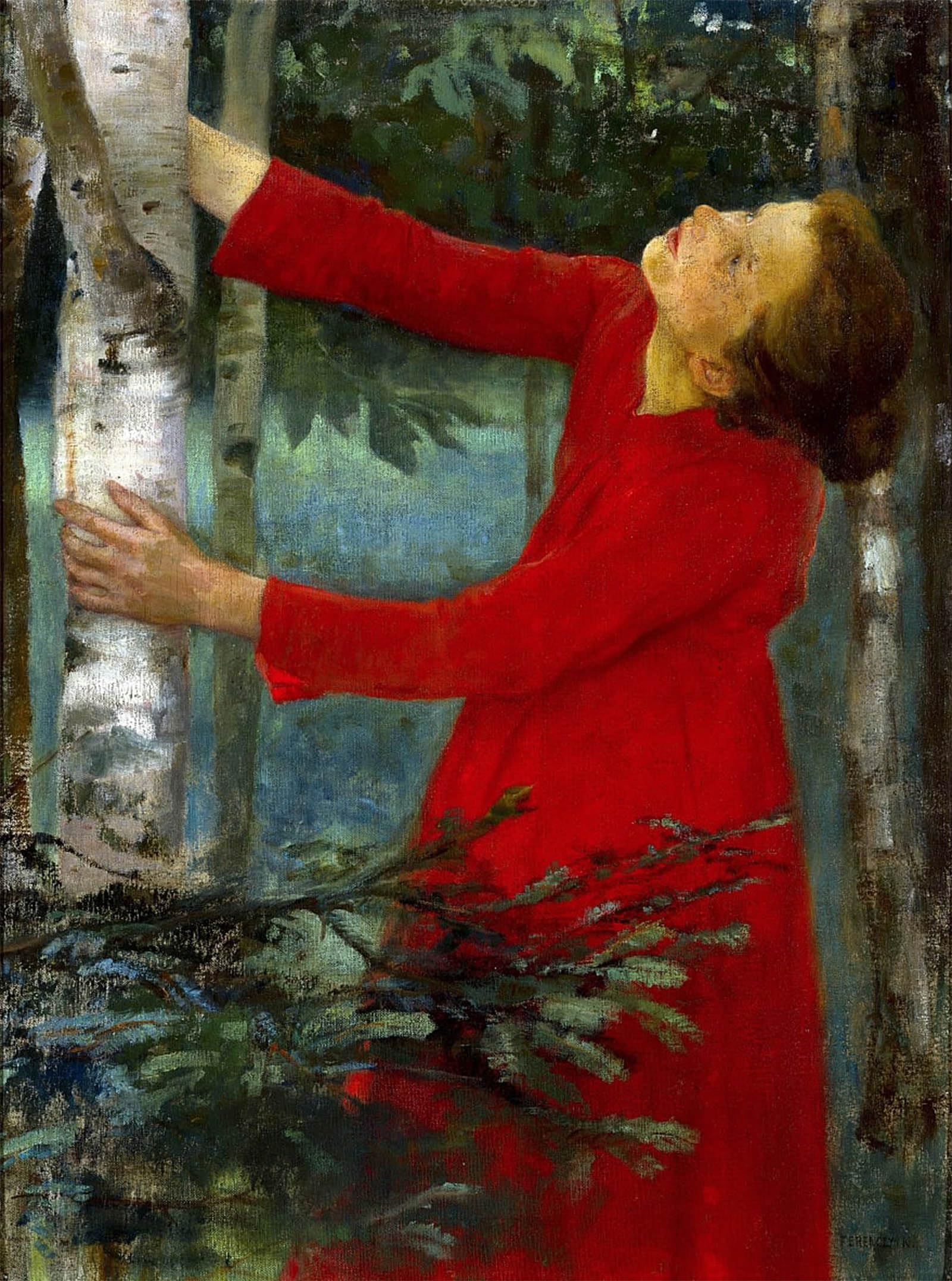 Impression sur toile Le chant des oiseaux de Károly Ferenczy pour un salon lumineux - 5