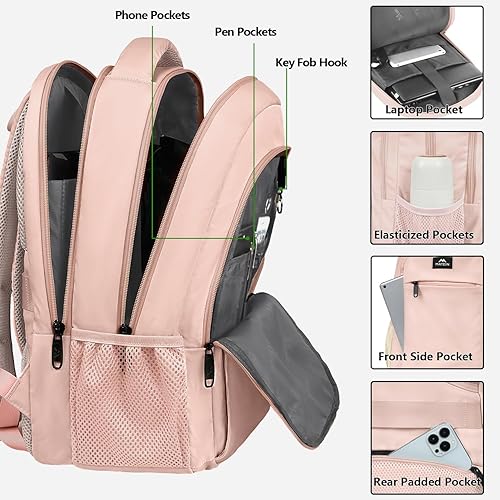 Miniatura 40 de MATEIN - Mochila empresarial para laptop de 15.6 pulgadas, mochila de viaje con puerto de carga USB, resistente al agua, para trabajo, universidad