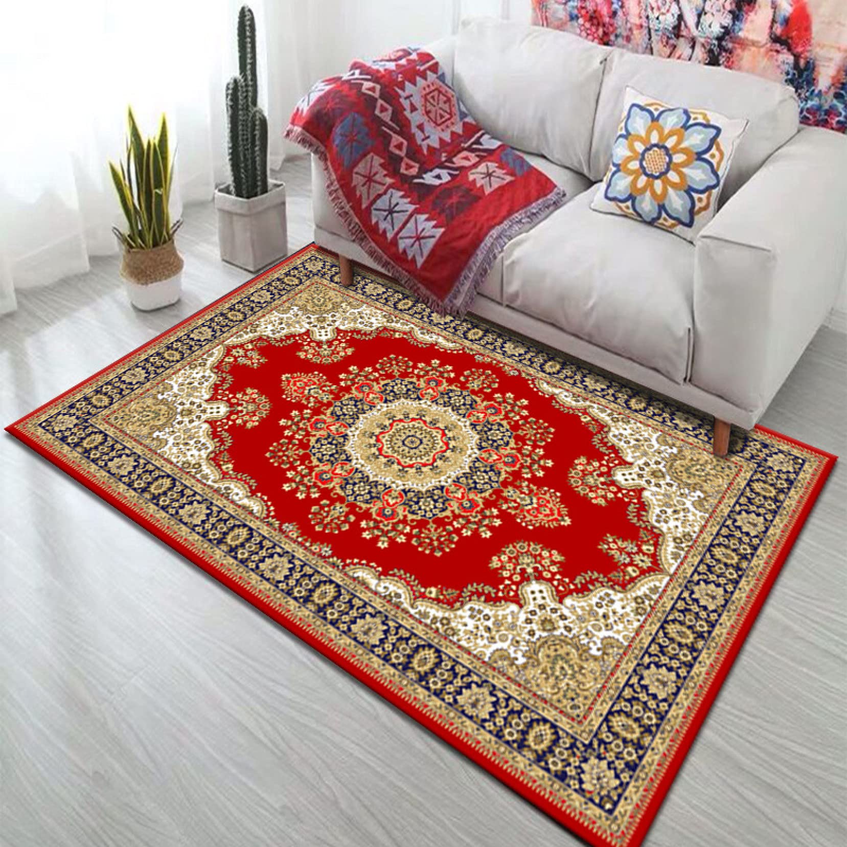 ヴィンテージ モロッコ ラグ カーペット 敷物 絨毯 Amazon｜ラグ ラグマット カーペット ヴィンテージ 滑り止め 洗える