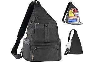 Double Deck Crossbody Lunch Backpack for Men, Leakproof Insulated Large Lunch Box for Work Office