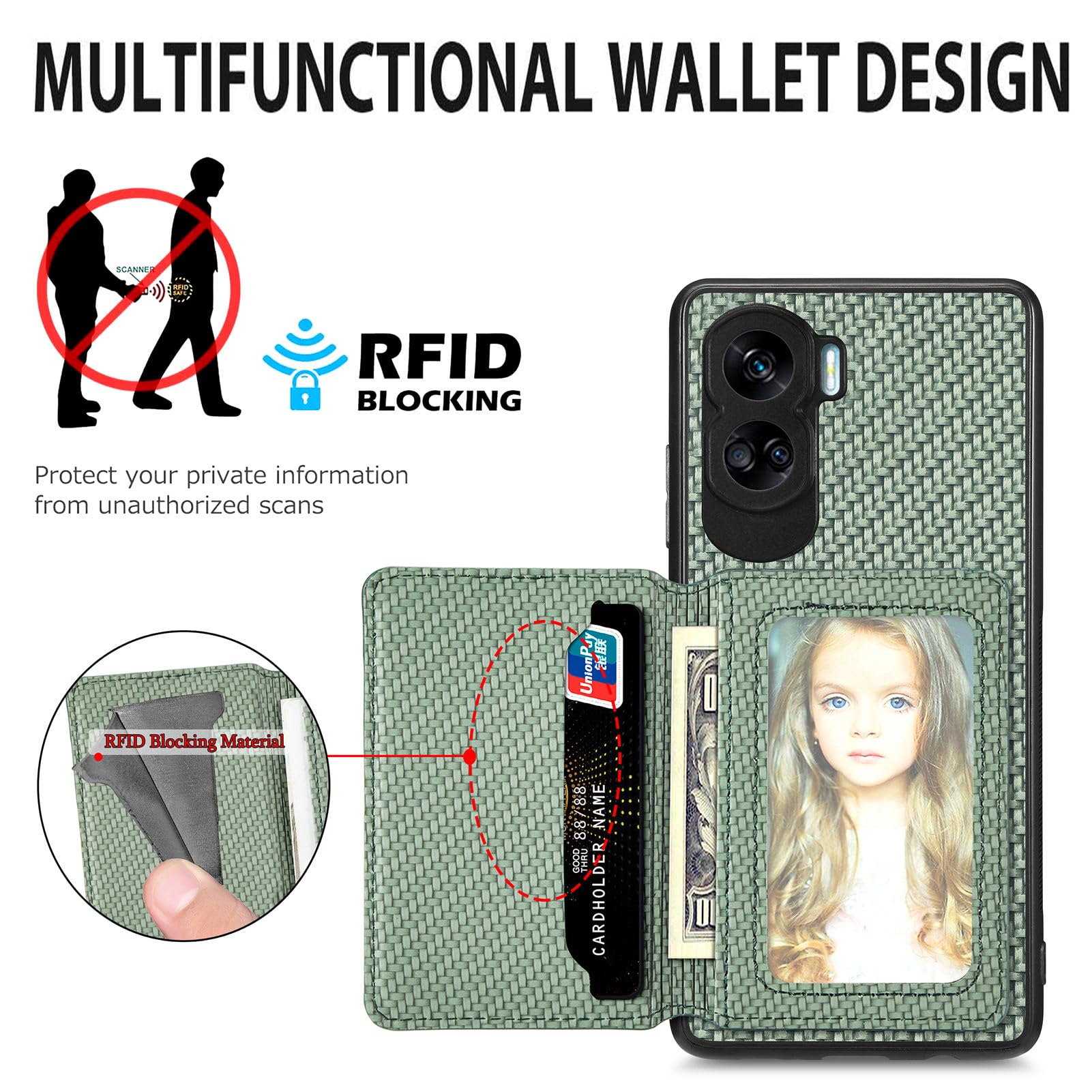 MOJIA Custodia per Sony Xperia 1 VII, Ultra Sottile Morbido TPU Cover, Antiscivolo e Antiurto con Schermatura RFID Sacchetto Di carte. Nero