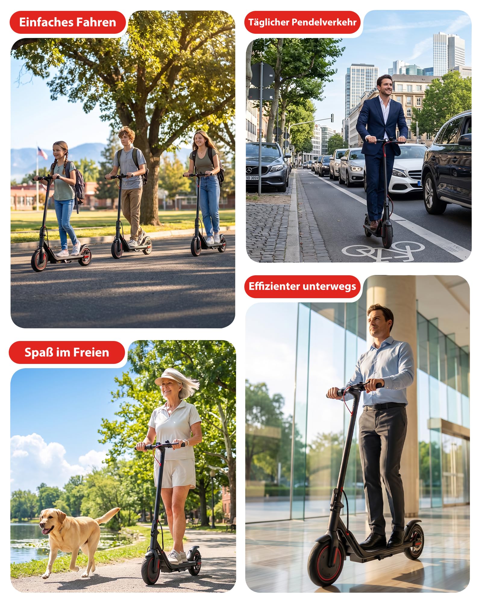 E Scooter mit Straßenzulassung 500W Motor Max 20 km Reichweite 20 km/h, ABE Faltbarer E Roller mit 8.5 Zoll Luftreifen, Leicht Tragbar Elektroroller für Erwachsene und Jugendliche
