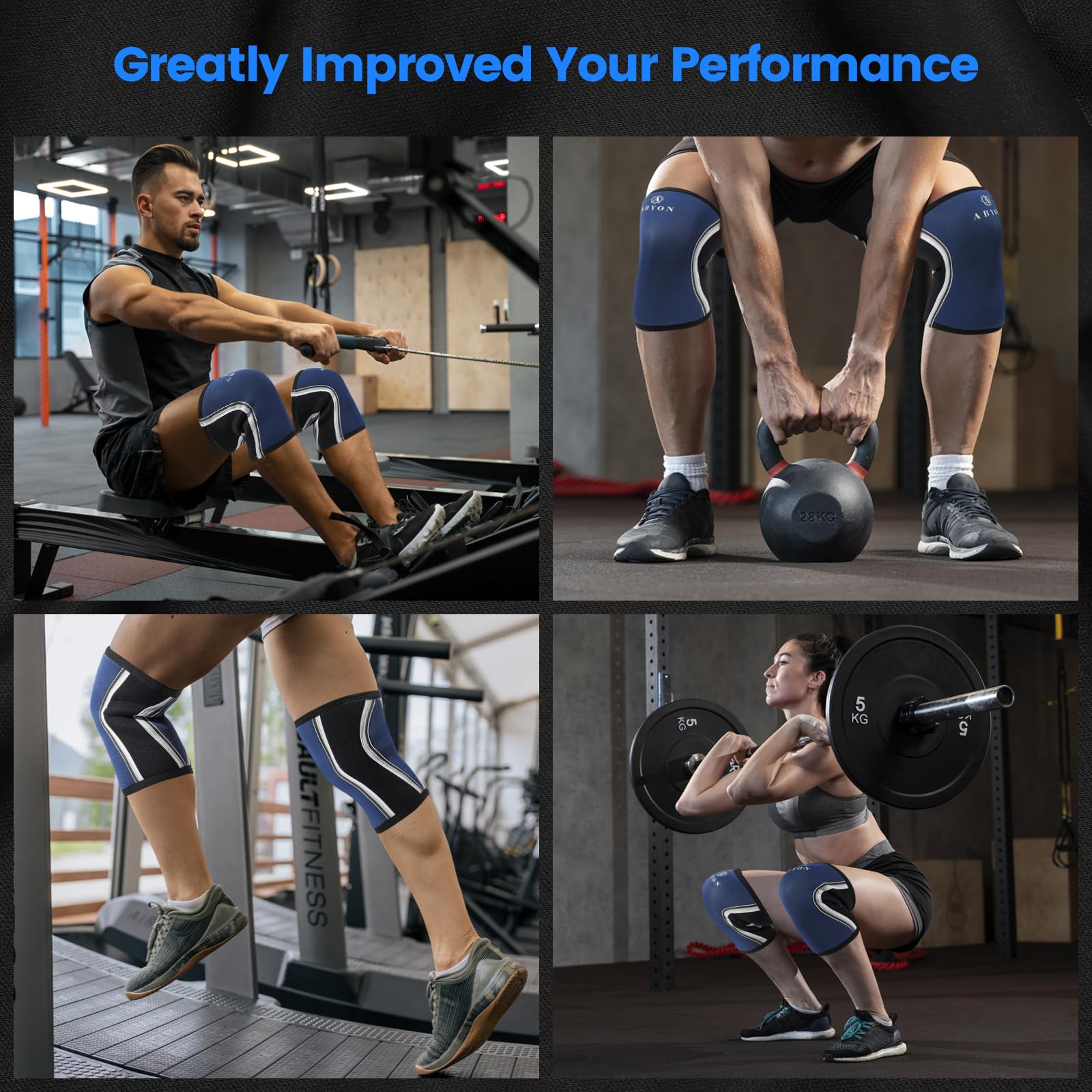 Ginocchiere A Compressione Nisrok In Neoprene 7mm - Supporto Per Palestra, Sollevamento Pesi E Sport - Foto 11