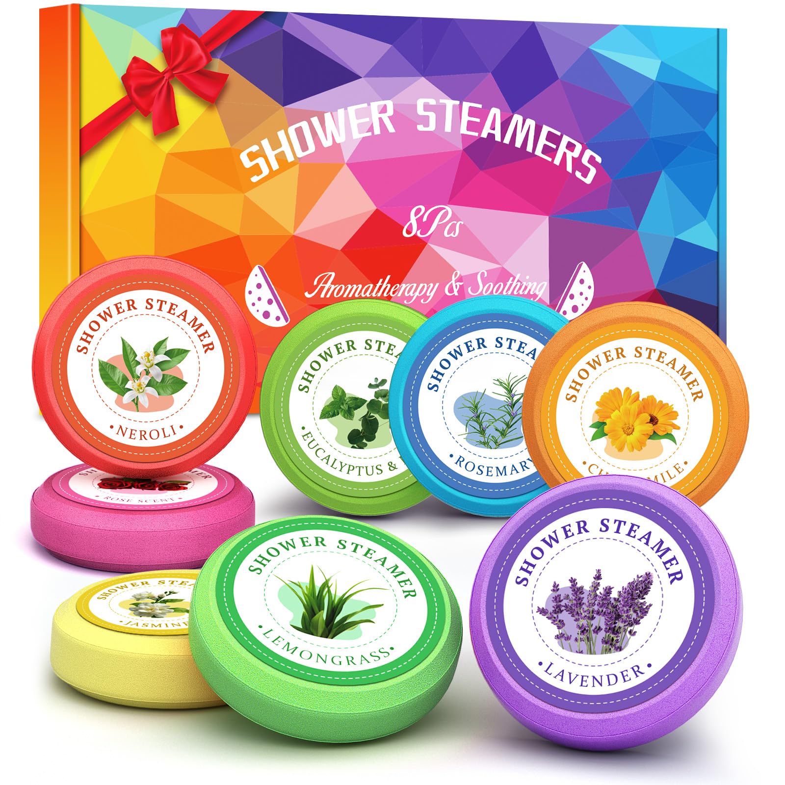 sanyi Shower Steamers Aromatherapy with Natural Essential Oils, Mom Gifts for Mothers Day,Teacher Appreciation Gift, Shower Bombs Self Care forTeen Girls Women Adults