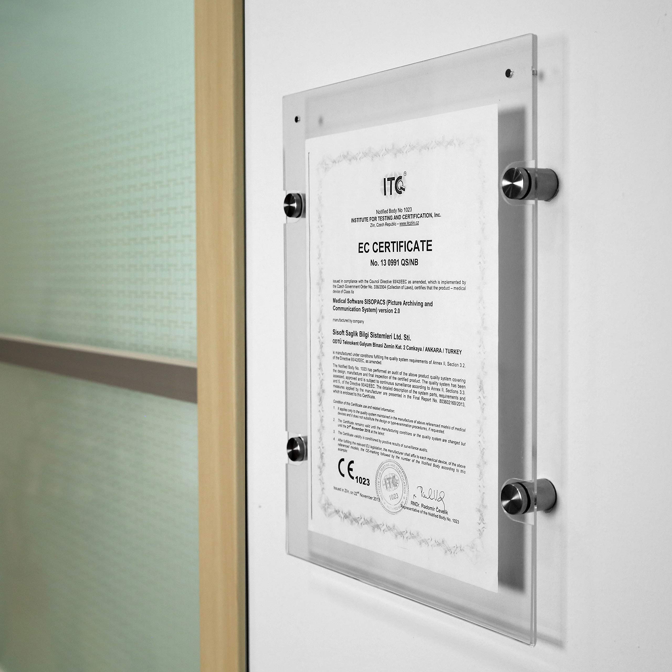 Señal de señalización DIN A4 para puerta, de acrílico transparente