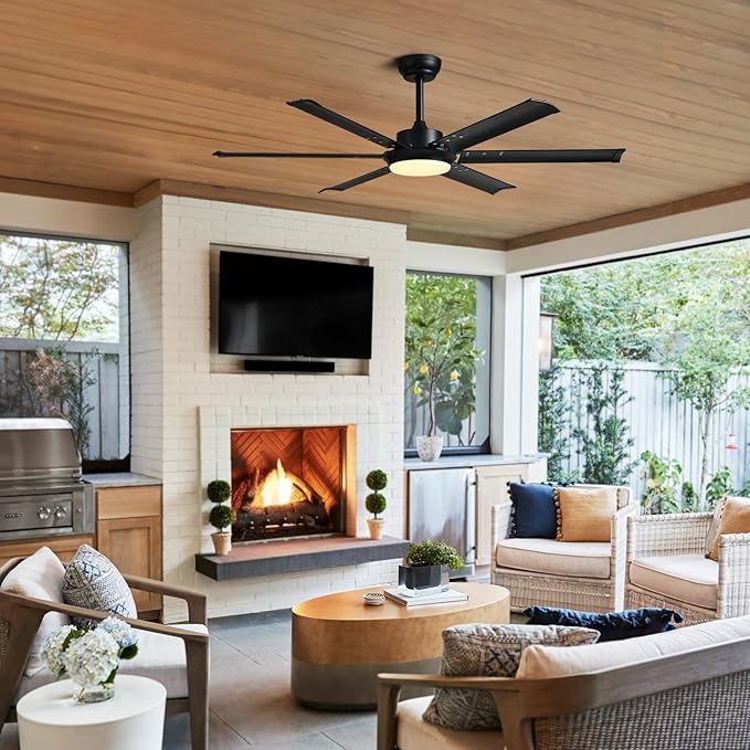 Ventilador de Techo 52 Pulgadas con Luz, Control Remoto y 12 miniatura 3