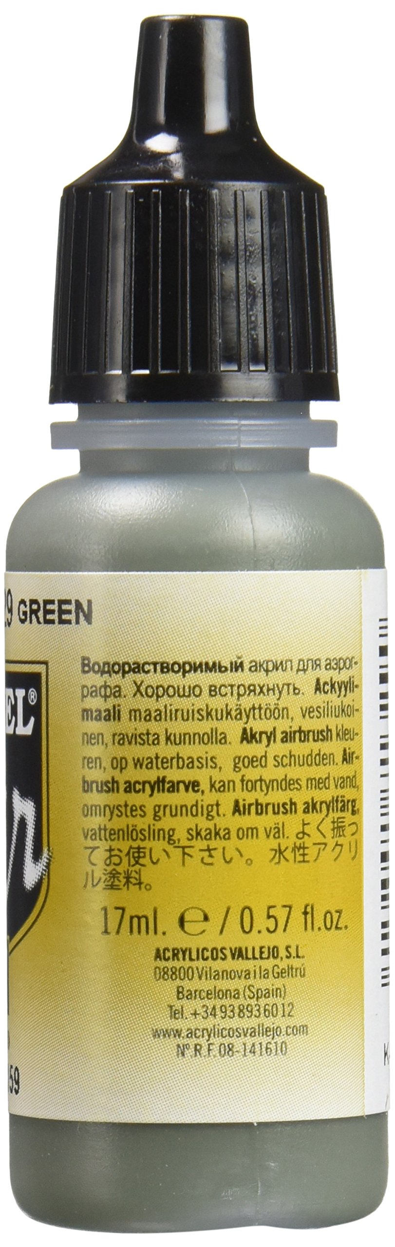 Vallejo Model Air 17ml – Vernice Acrilica Sky Type S – Pronta Per Aerografo – Colore Verde Per Modellismo