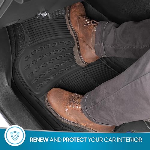 Miniatura 2 de BDK ProLiner - Alfombrillas para autos, camiones, SUV, 2 piezas, alfombrillas para todo tipo de clima con diseño de ajuste universal, alfombrillas