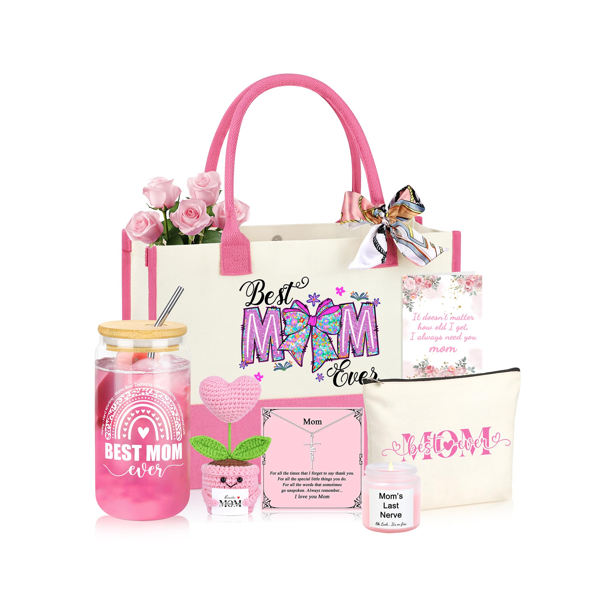 JSENGIFT Mom Gifts, Mothers Day Birthday Unique Gifts for Mom from Daughter Son, Christmas Valentines Day Ideas Present for Mother Set of 7 - B0D9461MZ2