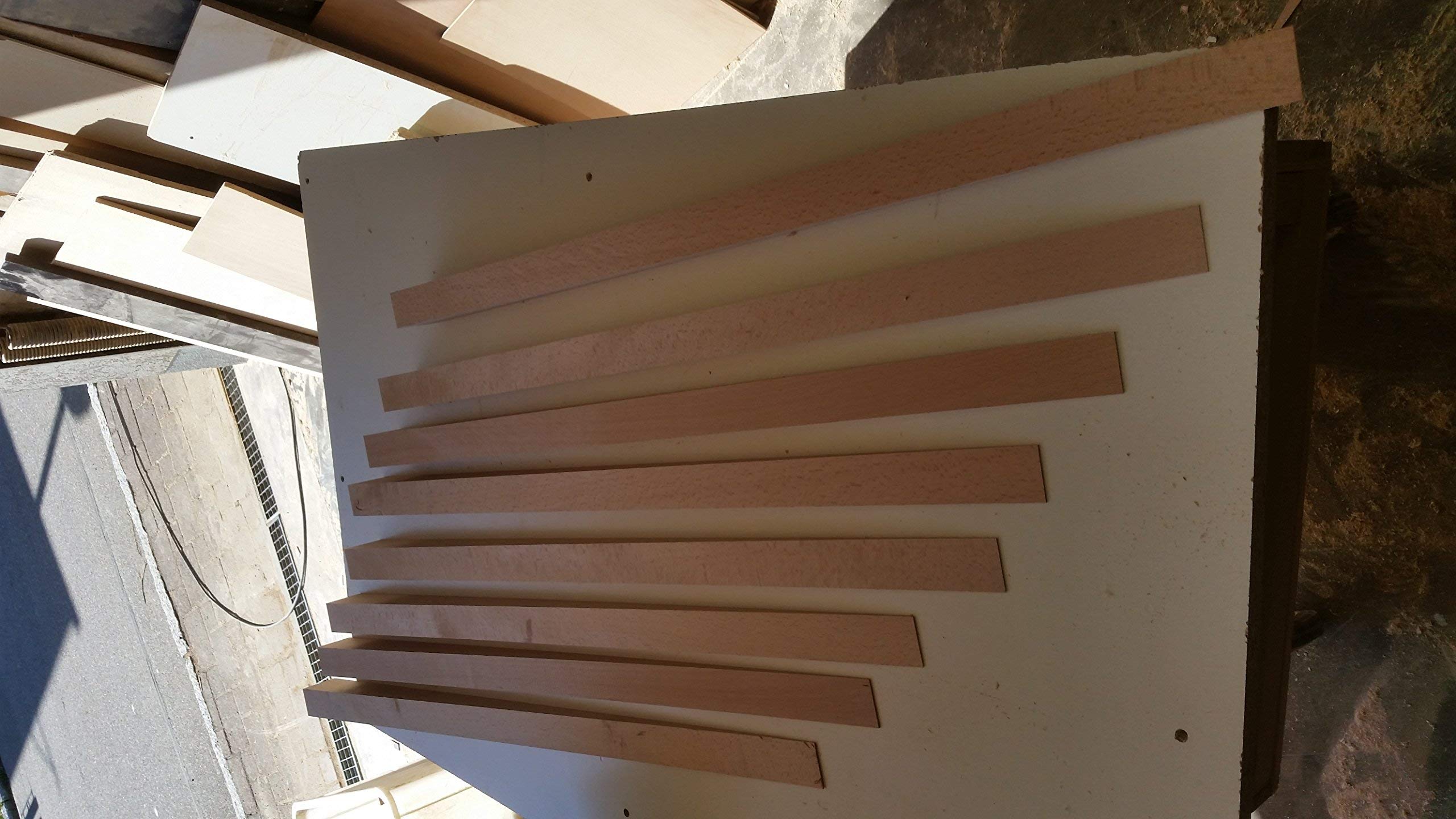 6 grandi duro cunei in legno 170 X 60 X 50 mm
