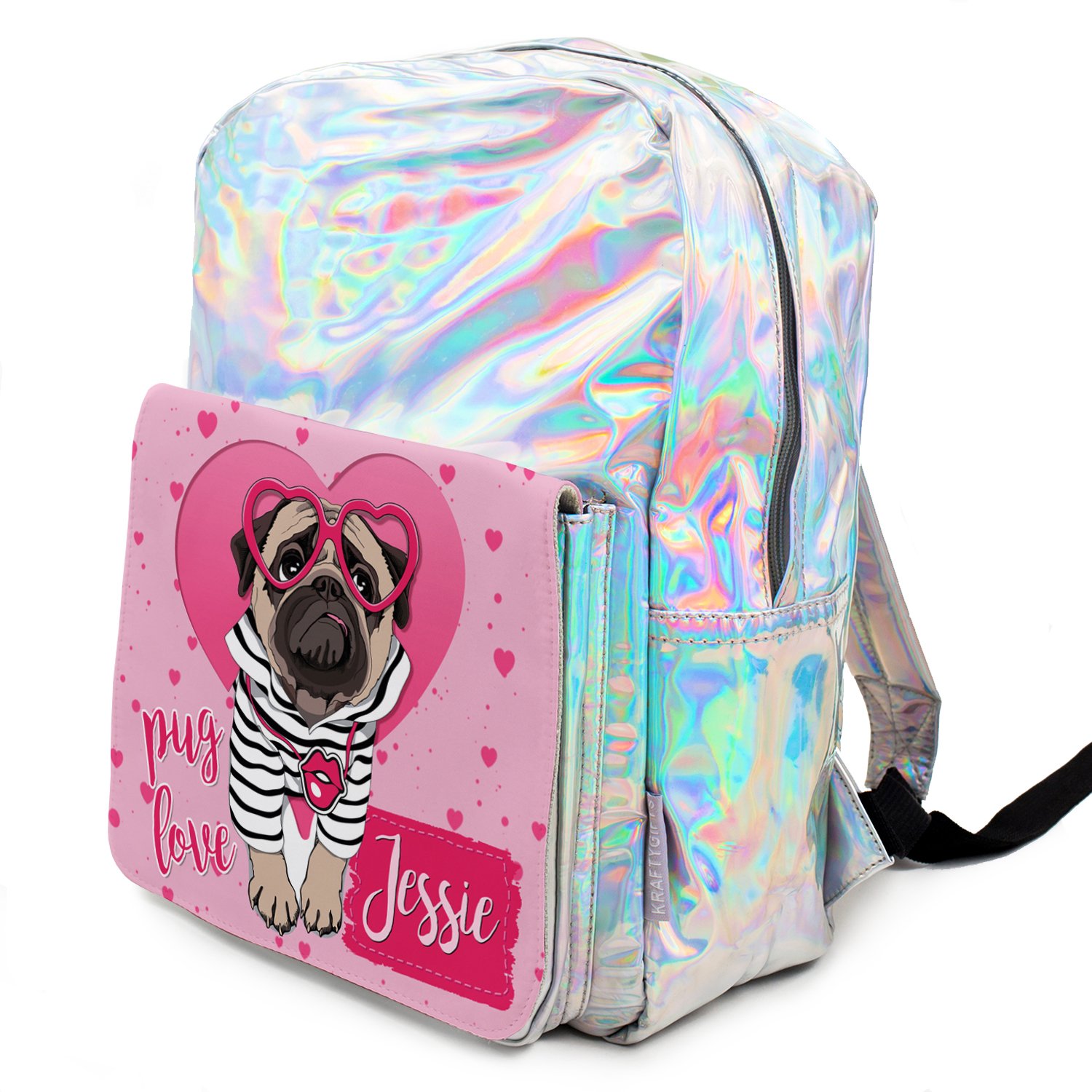 Cute Doodle Dog Print Animal Large Backpack For Kids Boys