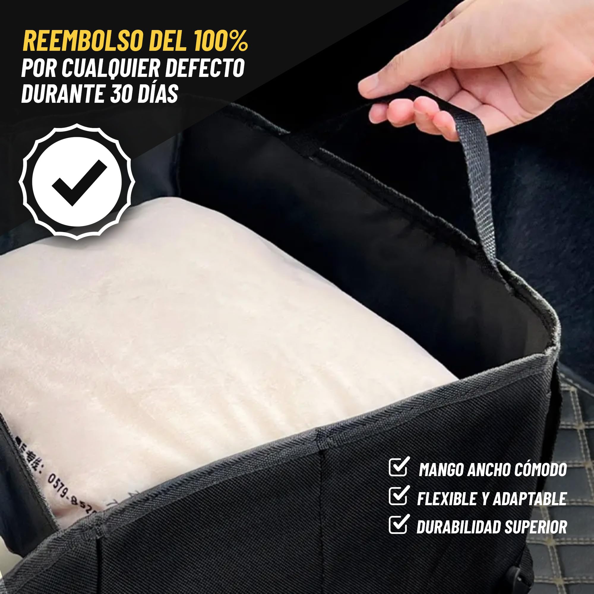Organizador Maletero Coche, Caja Plegable Coche de Tejido Oxford y Asas Impermeable Bolsa Maletero Bolsa para Almacenamiento Furgoneta para Camper y Casa