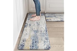 LEEVAN Anti-Fatigue Kitchen Mat - Blue Haven