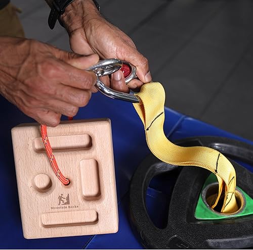 Miniatura 7 de Tablero de escalada portátil definitivo con pasador de carga de correa para tablero, agarre de pellizco y entrenamiento de fuerza de agarre de
