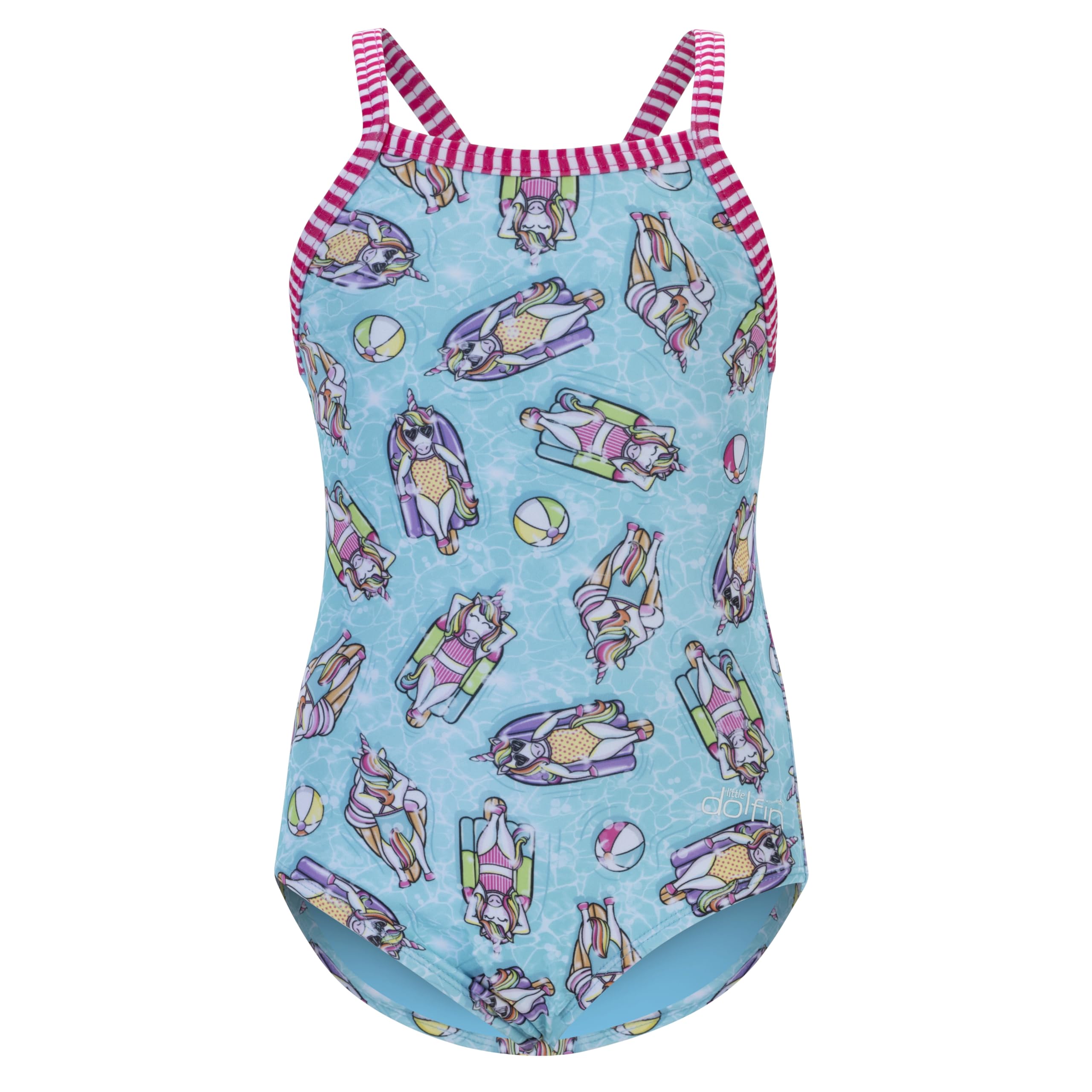 Dolfin Little Girls One Piece Swimsuit for Little Girls and Toddlers