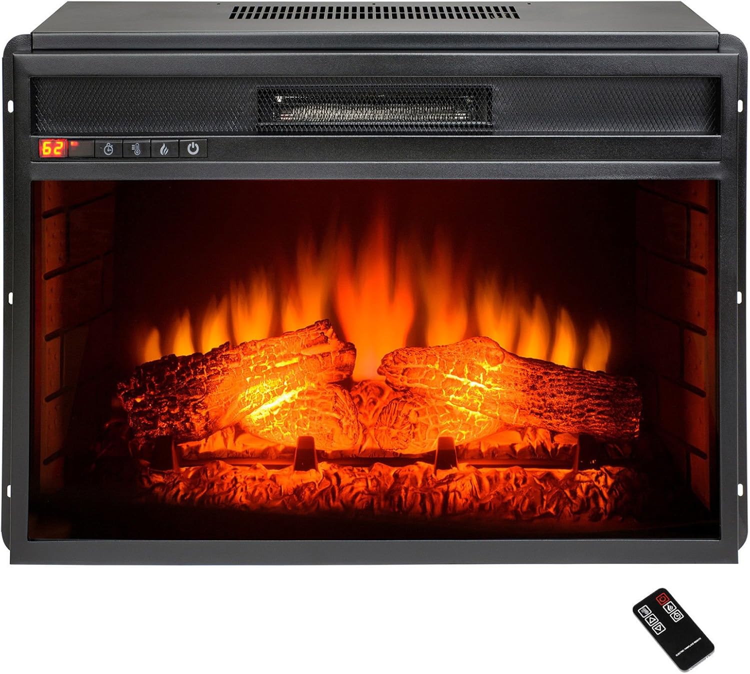 Fireplaces NEW 34" Black Insert Freestanding 22 Settings