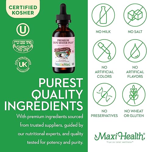 Miniatura 8 de Maxi Health Homeopathic Gripe Water for Baby - Cólico infantil, hipo, alivio de gases  Gotas de acción rápida a base de hierbas de primera calidad