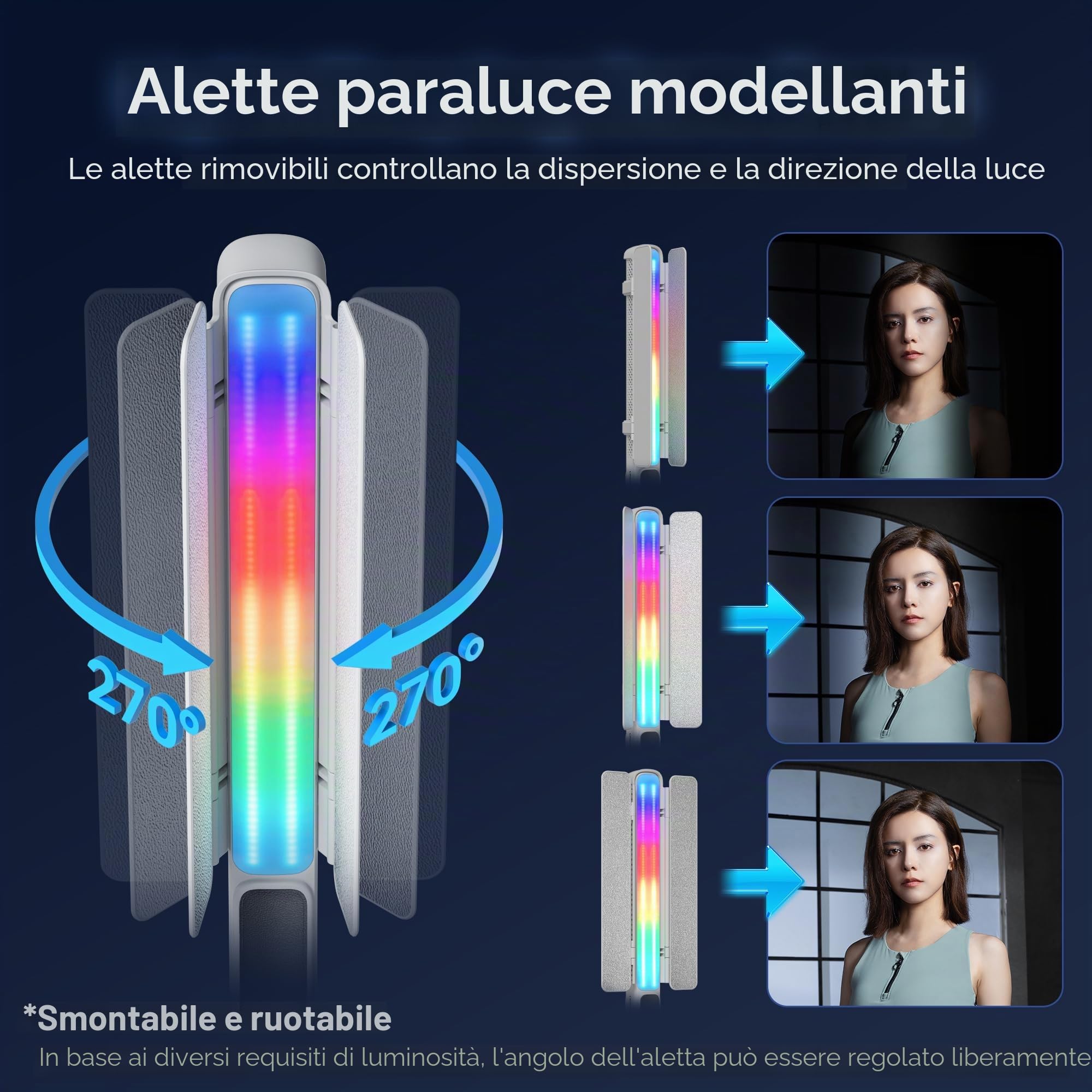 ZHIYUN CINEPEER CF100 [Ufficiale] 100W RGB Bastone Luminoso, Portatile per Luce Video con 2700K-6500K CRI 96+ TLCI 98+ Luce Video con 6 Effetti Di Luce Llluminazione in Sscita Continua Fotografia
