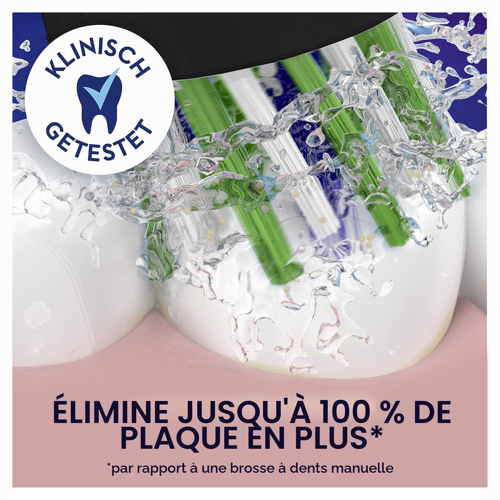 Oral-B CrossAction Lot de 10 brossettes de rechange pour brosse à dents électrique Noir