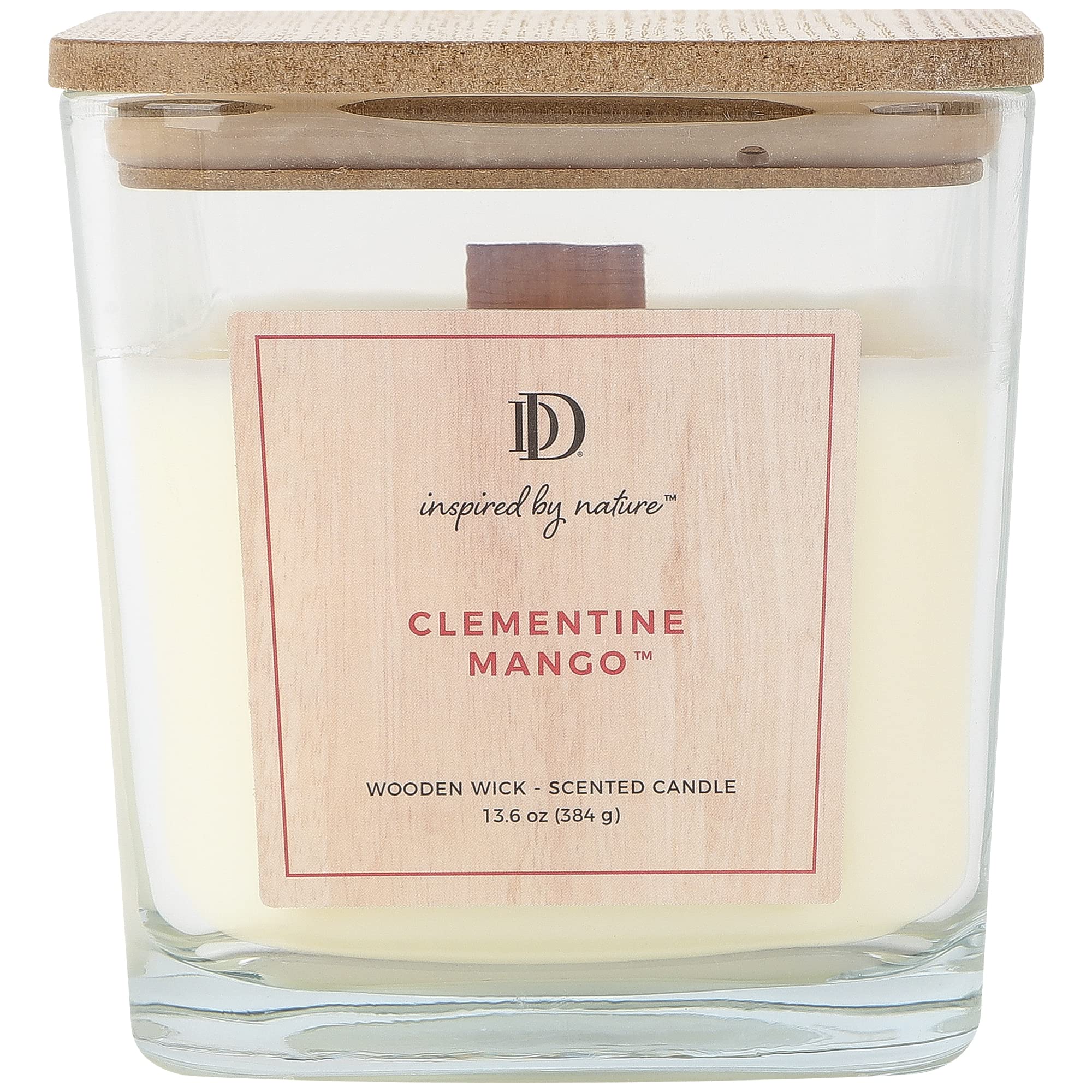 Clementine Mango Square Jar Candle, 13 Ounces