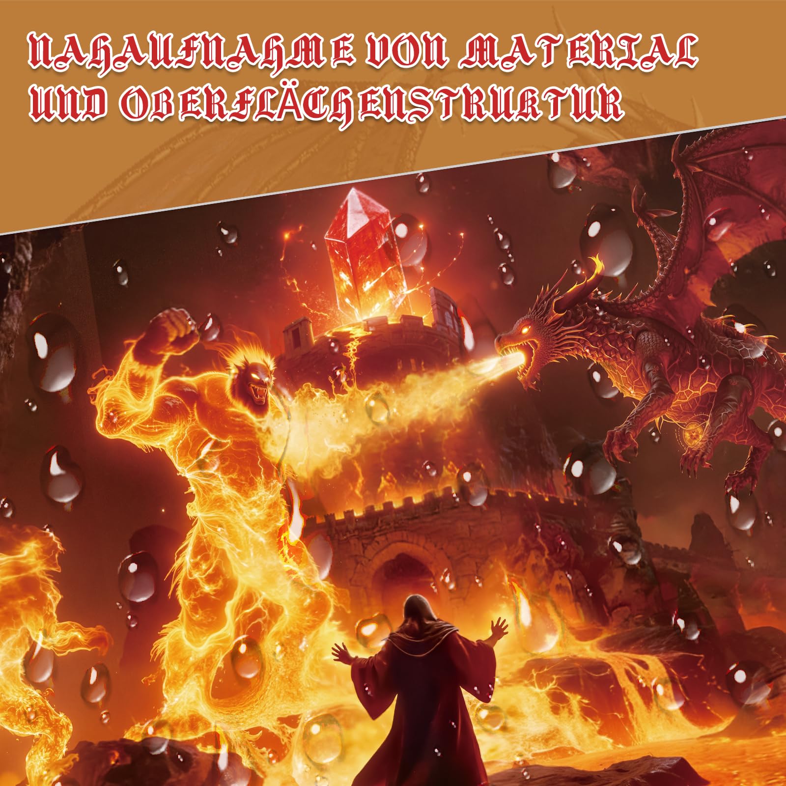 Byhoo DM-Sichtschirm 4er-Set für D&D 5E – Epic-Designs – Spielleiter-Schirm, wasserdicht & wiederbeschreibbar, mit verstellbaren Ständern, tragbares A4-Faltformat, kompatibel mit 5E-Regeln