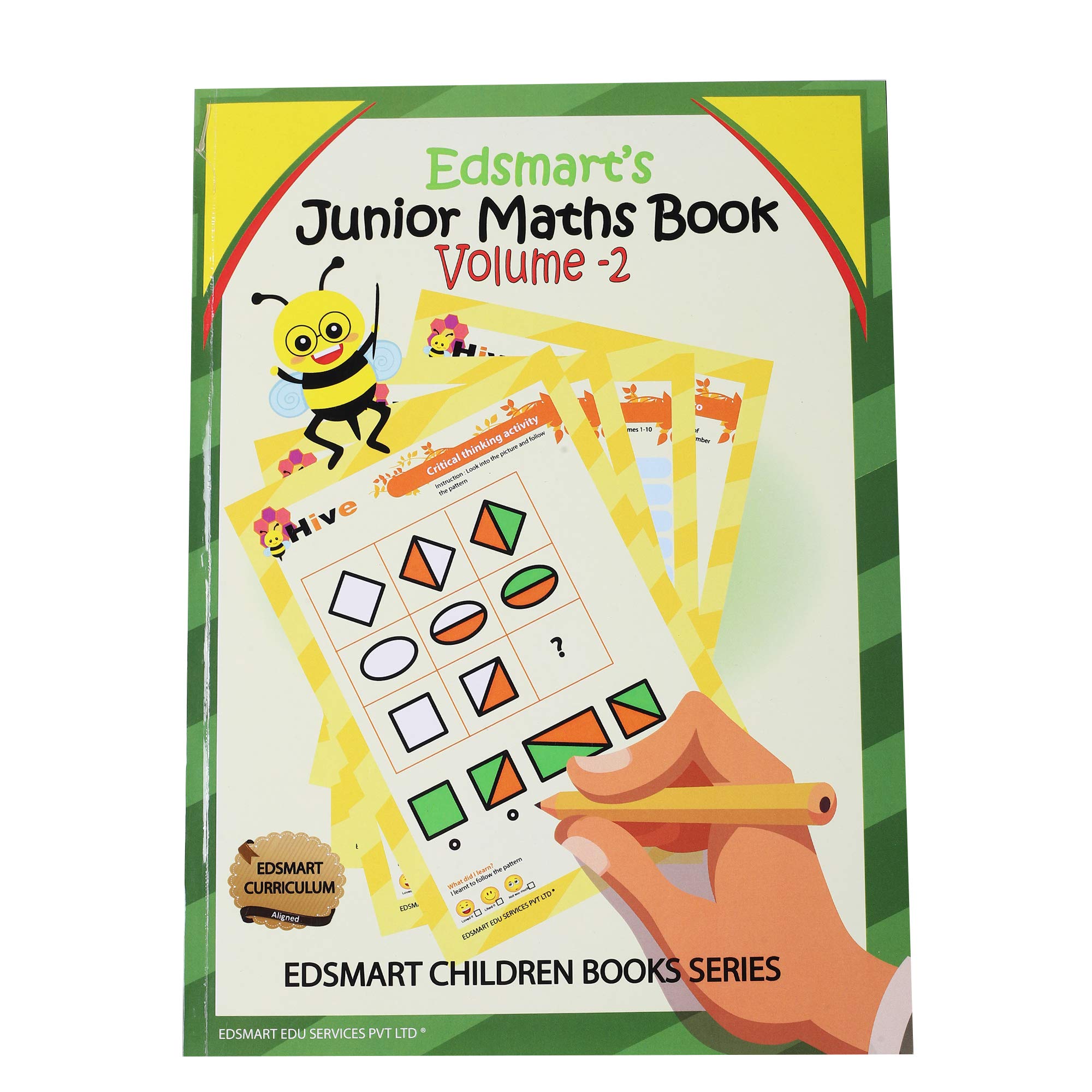 Edsmar Junior KG Maths Book Vol 2 - Kids Activity 4+ Years / CBSE LKG Maths books for kids / Kindergarten Maths Activity Text Books / Picture books ... Child (3-5 yrs)(with instructions)