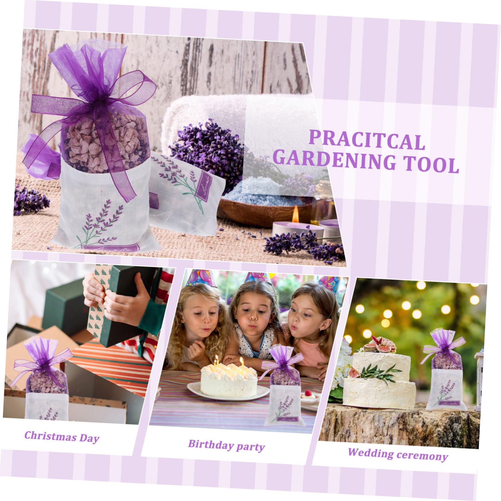 SOLUSTRE 72stücke Lavendelsäckchen Mit Floralen Mustern Leere Duftbeutel Organza Für Aromatherapie Hochzeiten Und Aufbewahrung Dunkelviolett Hellviolett Blumenmuster