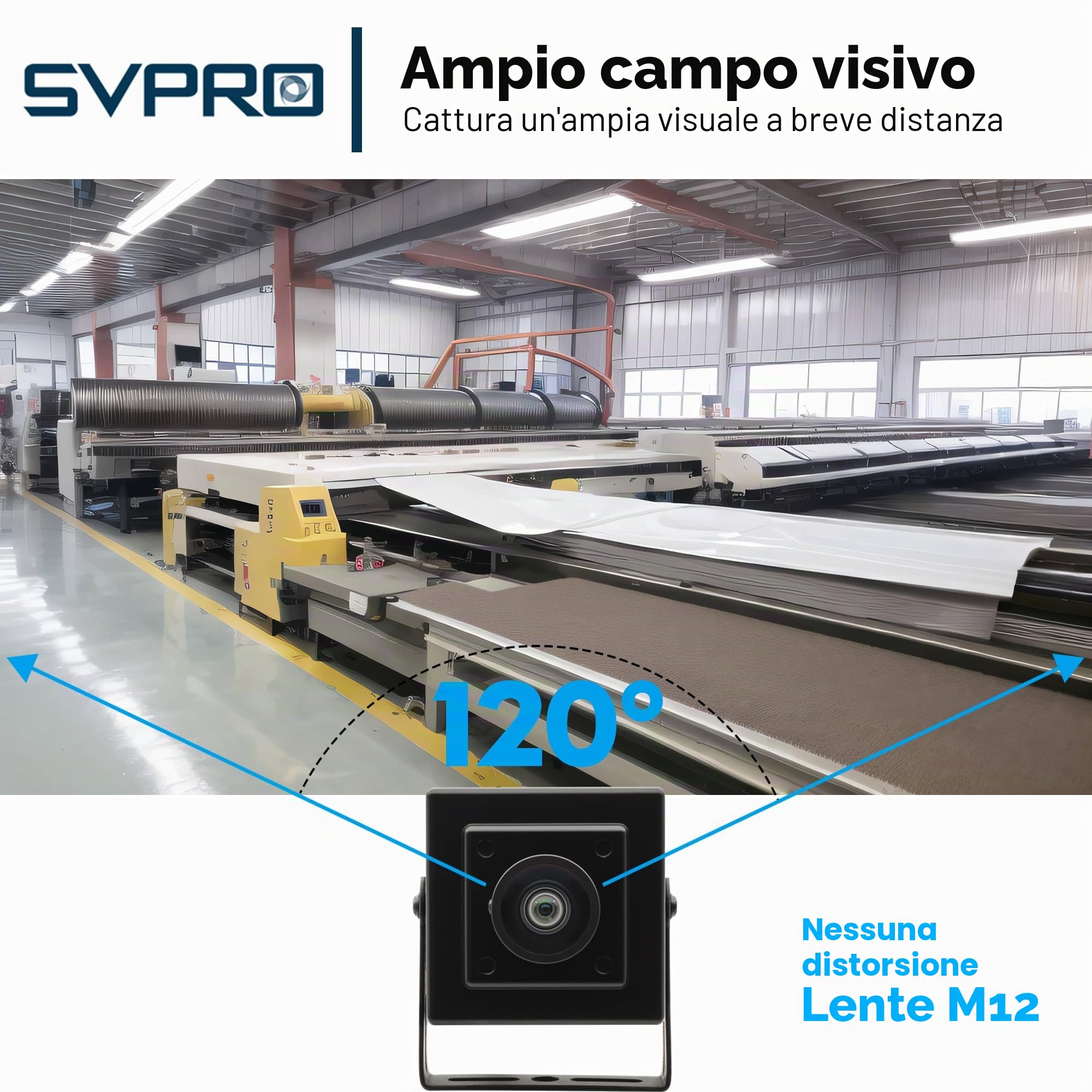 Svpro Telecamera USB ad alta velocità per computer 1080P 60fps, 720P 120fps, 360P 260fps, Machine Vision industriale 120° grandangolare lighturn camera USB2.0 sicurezza