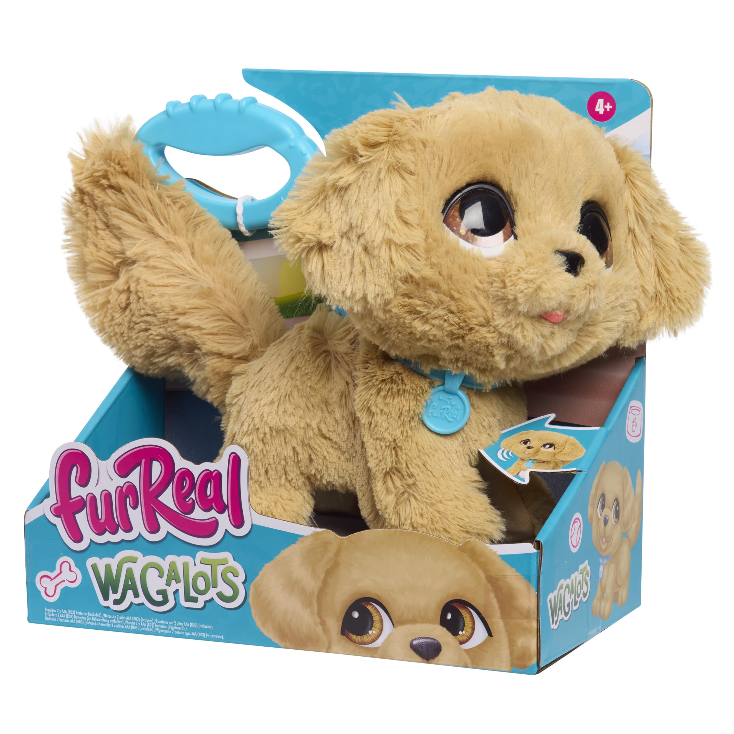 Just Play Golden Retriever Marcheur interactif de FurReal mesurant 20,3 cm de Haut, Animal en Peluche interactif, 4 Accessoires, Jouets Doux, Jouets pour Enfants de 4 Ans et Plus | Pretend Pet Pay avec chien en peluche, comprend 2 laisses amovibles, piles