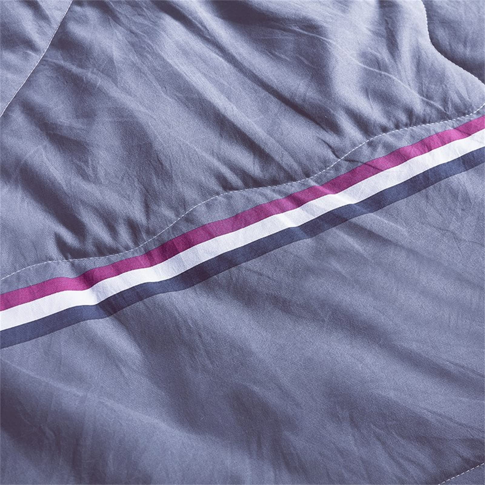 Sommer Kühler Steppdecke Dünne Bettdecke Leicht Und Druckfrei Waschbar Weich Und Hautfreundlich Bequeme Atmungsaktive Bettdecke für Allergiker,Gesteppte Steppdecke (Grau Blau,180x220cm)