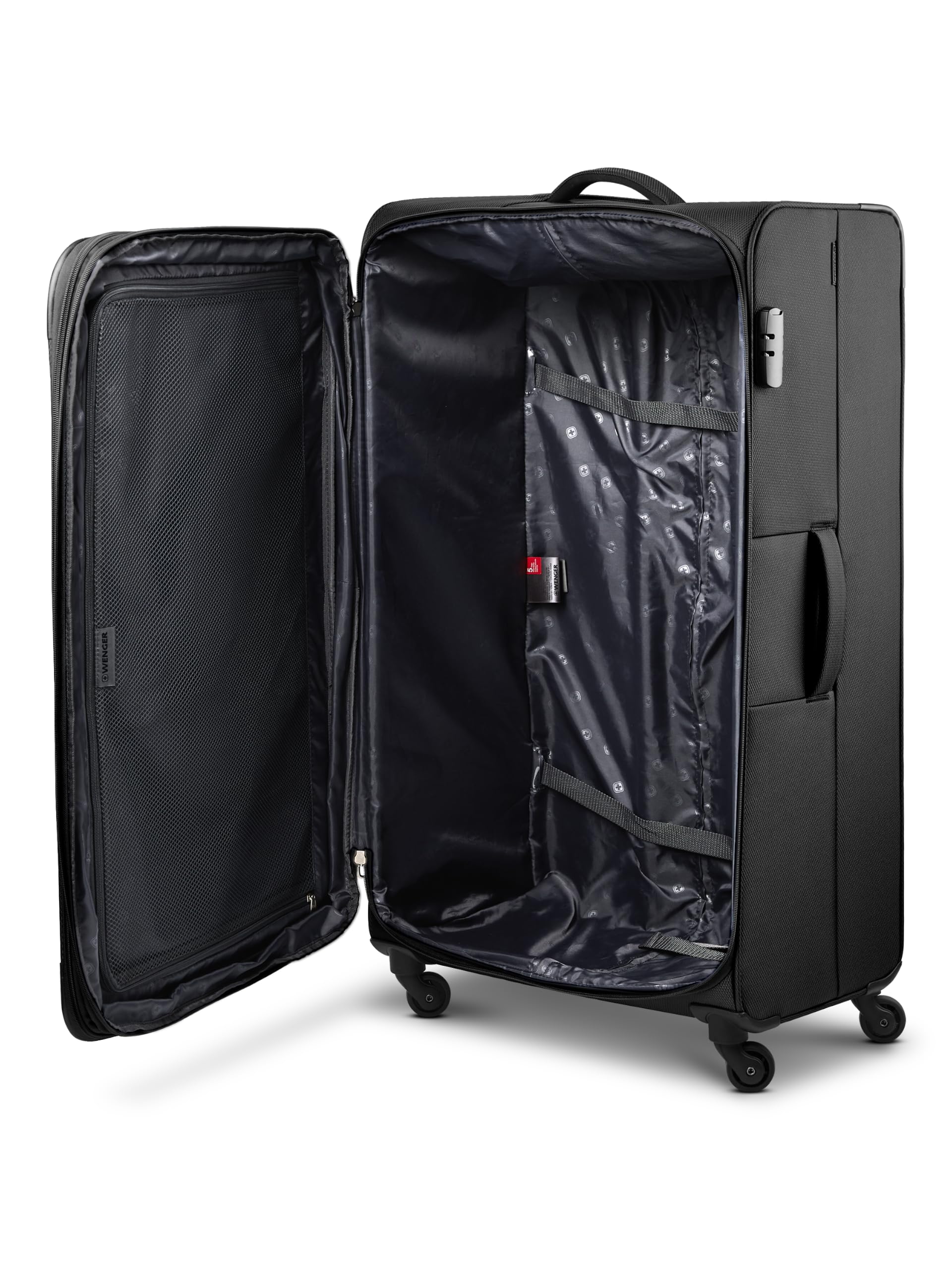 WENGER Check-in Koffer für Damen und Herren | großer XL Trolley 54 x 37 x 87 cm aus hochwertigem Polyester 600D Material | Erweiterbar & Fronttasche| Beaumont Serie
