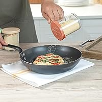 Vista 5 de Restaurantware RW Base - Mezclador de especias de plástico transparente de 10 onzas, 1 coctelera reutilizable para frotar en seco, incluye tapa