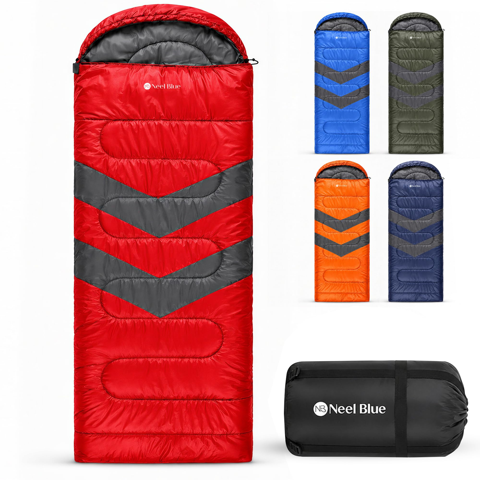 Event Decor Shop 4 Season Waterproof Backpacking Sleeping Bag 6ft - Red