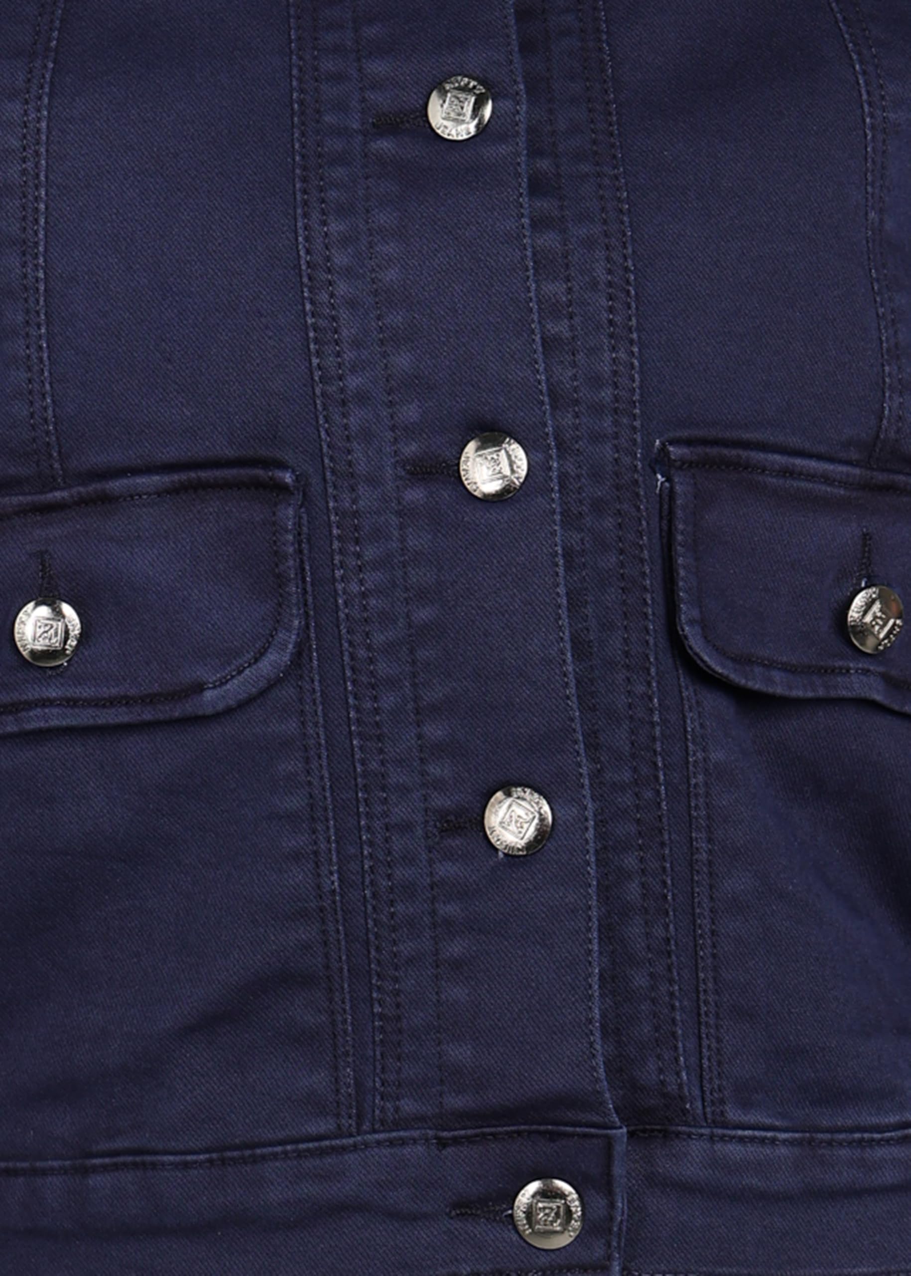 Nifty Chaqueta vaquera con bolsillo frontal para mujer
