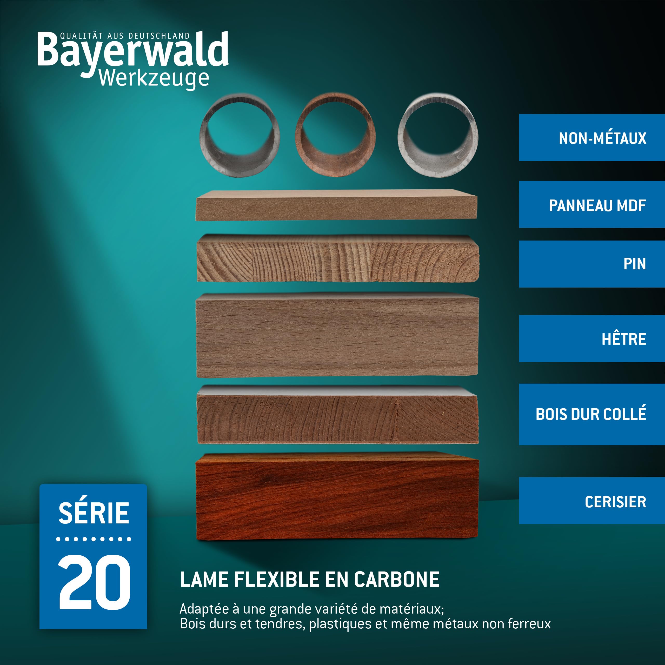 Lame de scie à ruban en acier à outils Bayerwald - 1810 x 6 x 0.36 x 6 / Bois, métaux non ferreux, plastique, tôles fines/bande de scie convenant à Metabo BS4370 5370 5378. Schleicher Compactool 5378