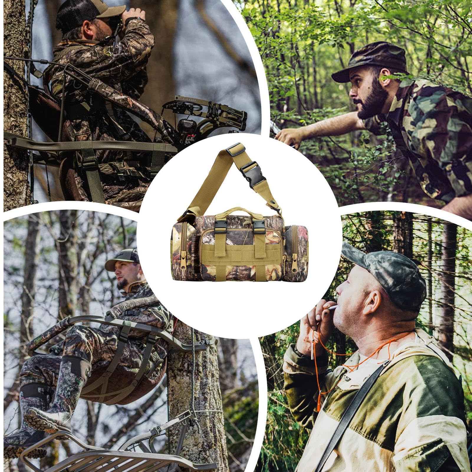 Treestand Borsa mimetica impermeabile da caccia con tasche multiple