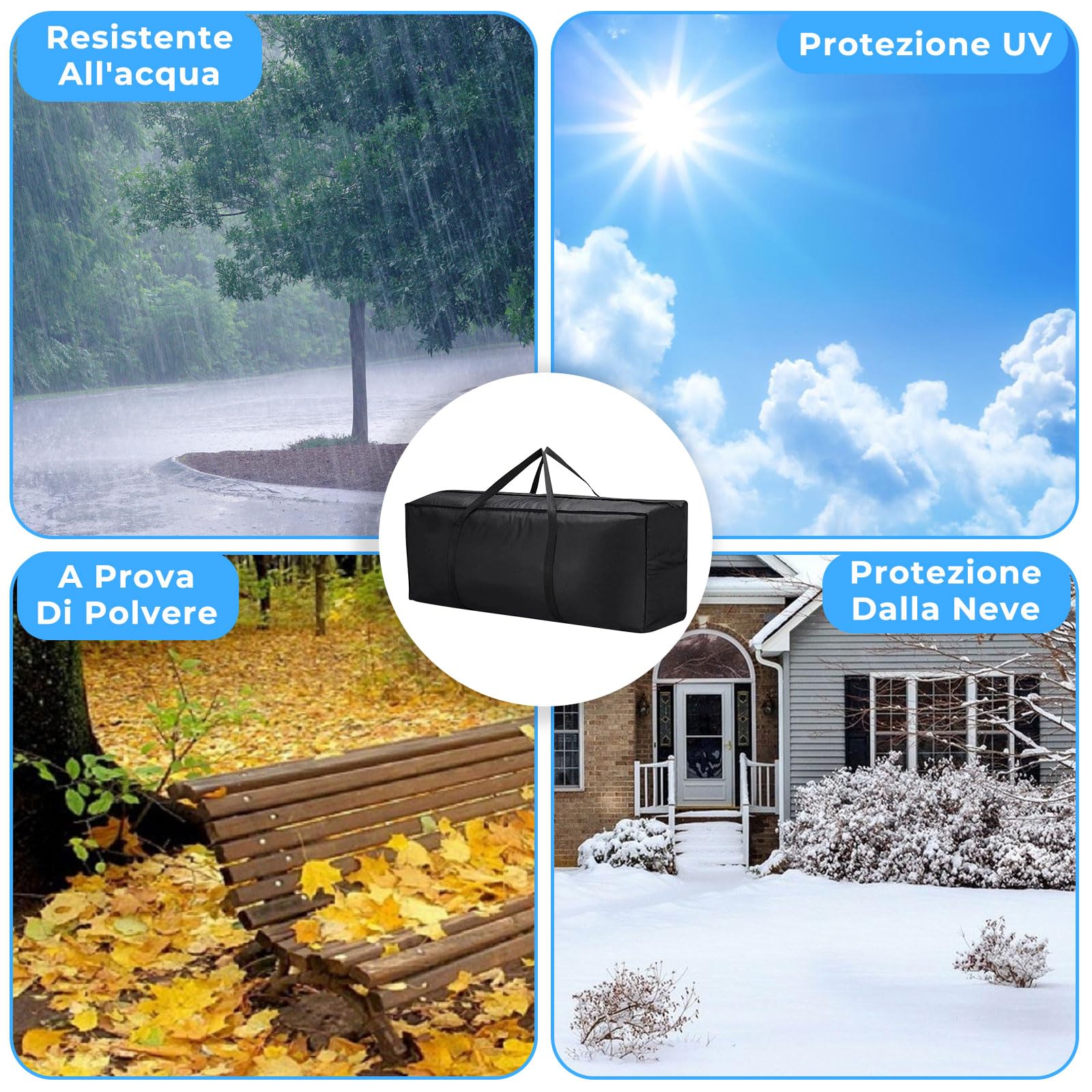 Borsa Portaoggetti Per Albero Di Natale - Impermeabile Oxford Con Doppia Cerniera - Foto 8