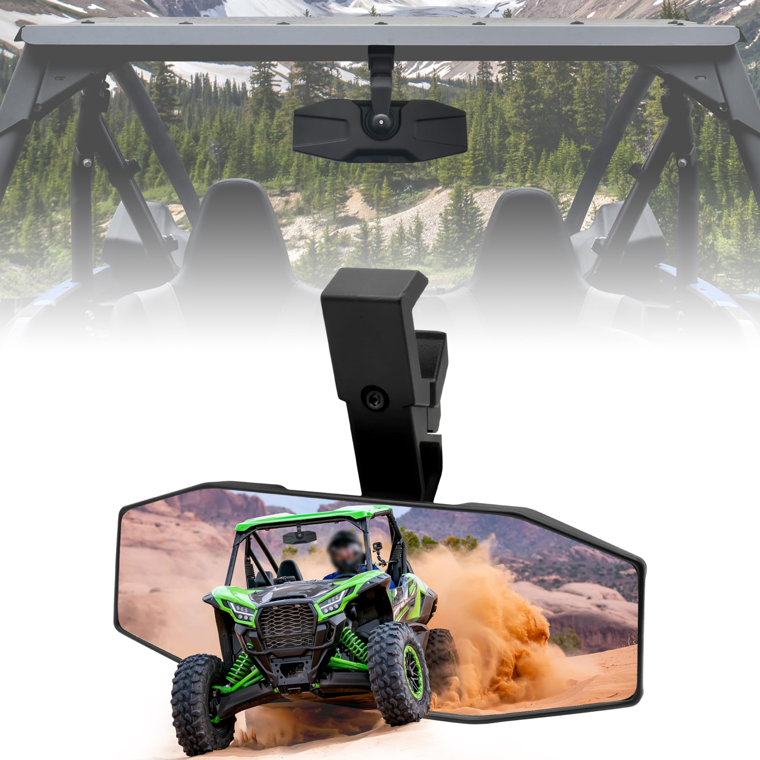 queri。 Amazon.com: SAUTVS Rear View Center Mirror for Kawasaki Teryx KRX