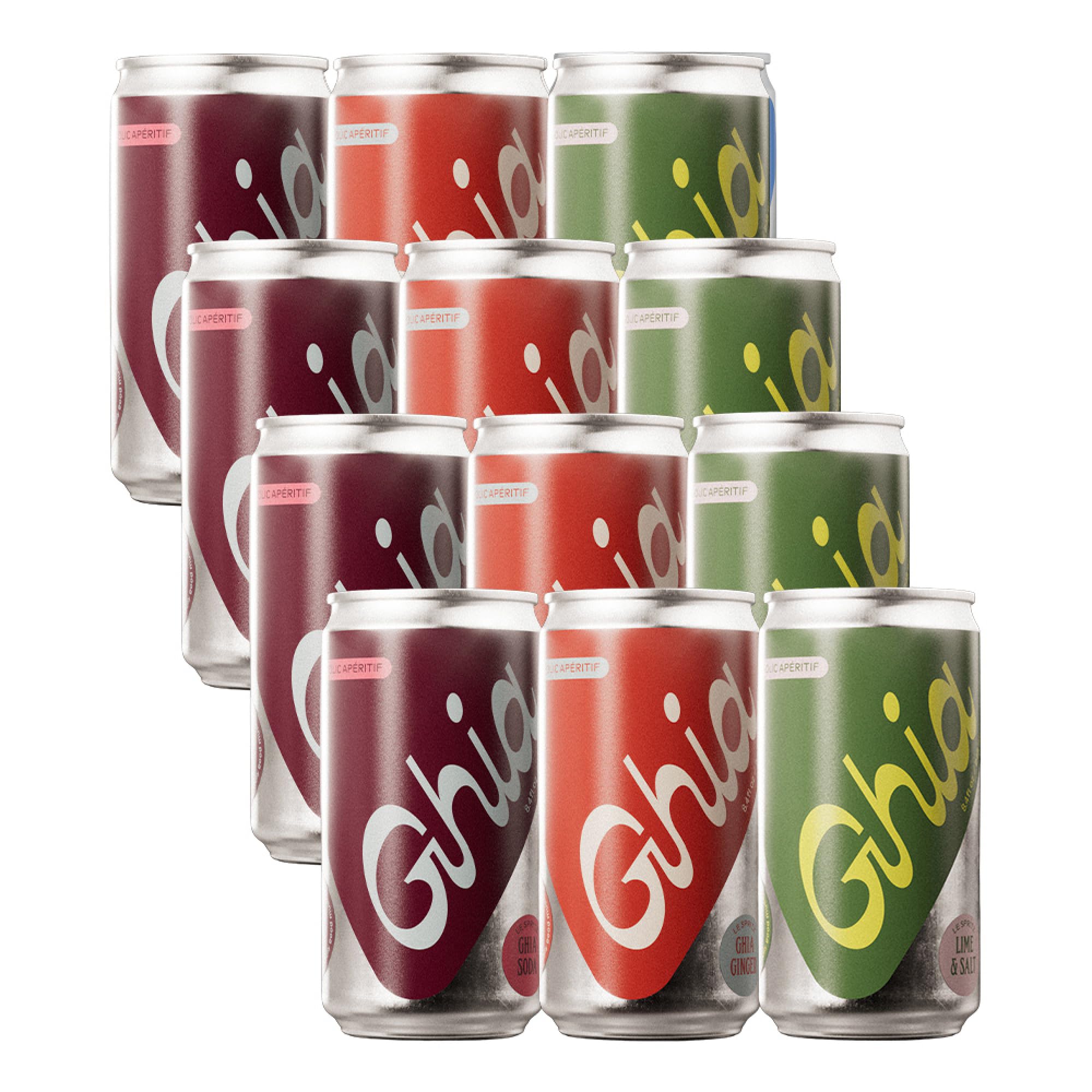 Ghia Le Spritz Non-Alcoholic Variety 8 Fl Oz (Pack of 12) | Cocktail & Cocktail Mixer Zero Proof Sparkling Apéritif With Soothing Herbal Extracts | No Added Sugar No Sa