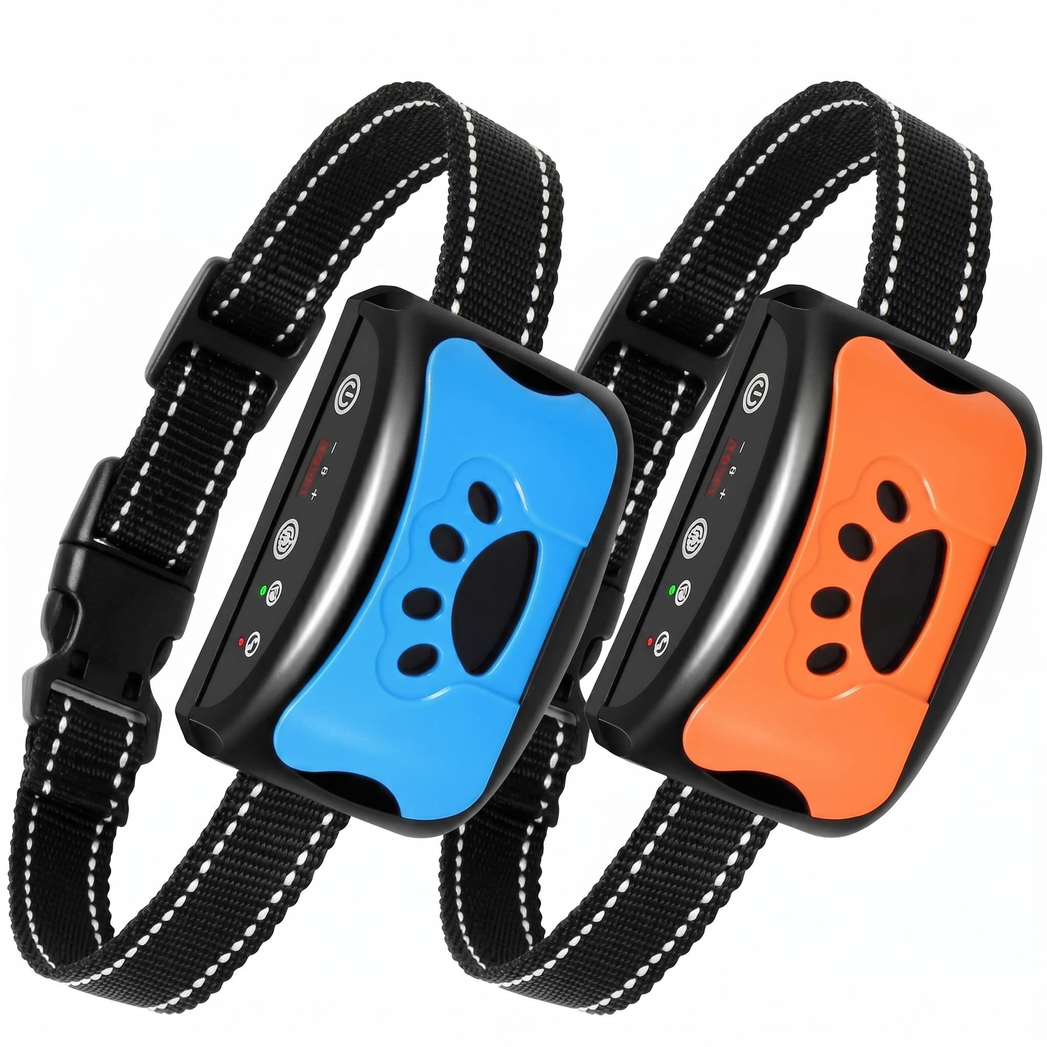 Pack de 2 Colliers Anti-Aboiement Chien Automatiques Bleu – Éducation Positive sans Choc Électrique, Vibration & Son, Rechargeable et Étanche IP67