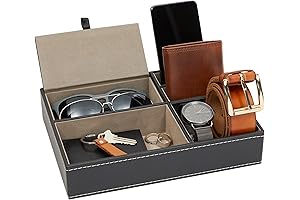 Juvale Black Valet Tray for Men: Keep Essentials Organized
