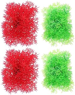 LUOZZY 4 peças de plantas aquáticas realistas plantas artificiais para aquário de peixes, plantas aquáticas, ornamentos para artesanato