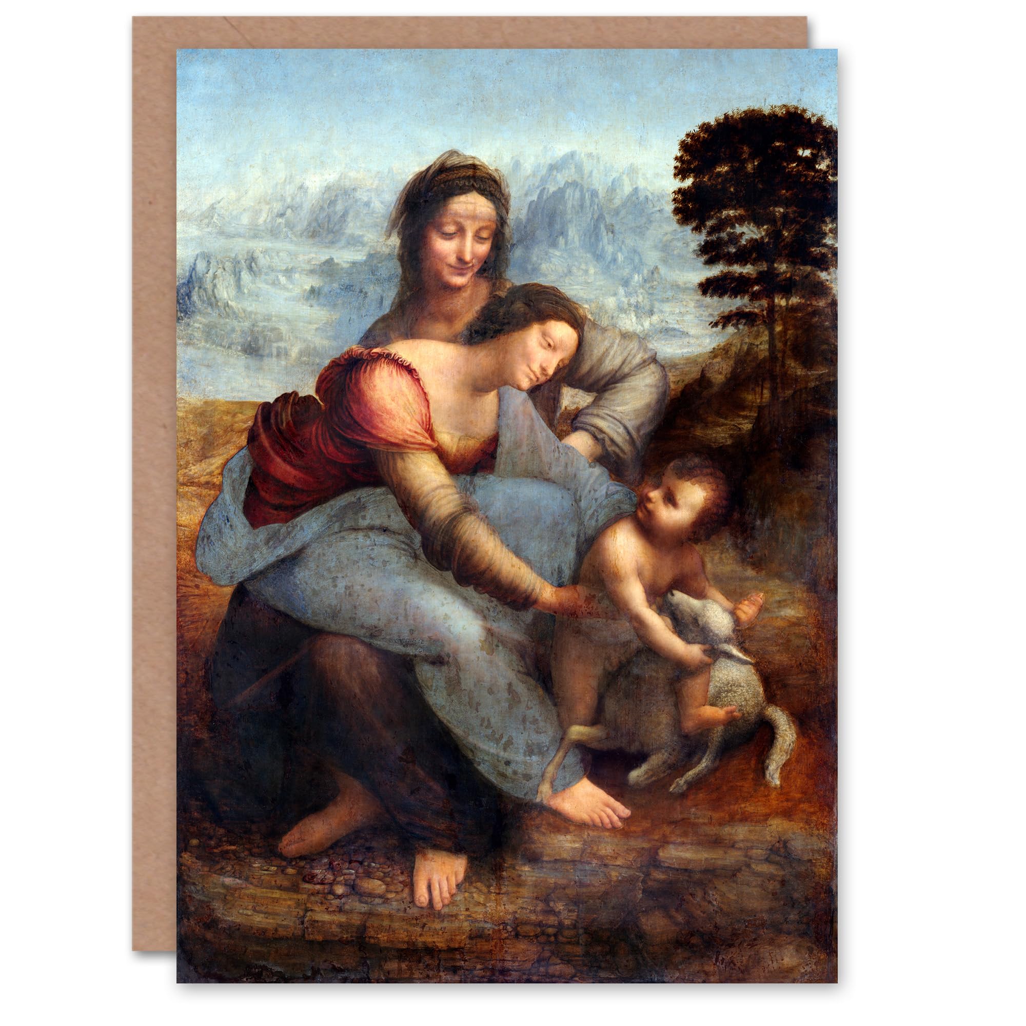 Artery8 Leonardo da Vinci Art Card Virgin and Child with Saint Anne