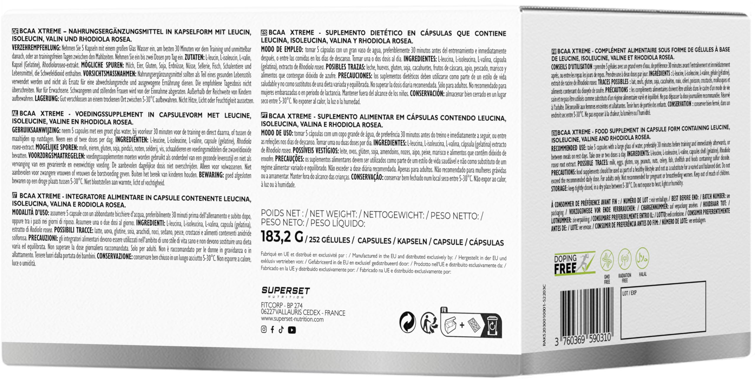 Superset Nutrition | Programme Prise De Masse Expert - Mass Advanced 2,5kg Cookies - Créatine HardcoreTropical - Bcaa Xtreme - Xenatest Hardcore