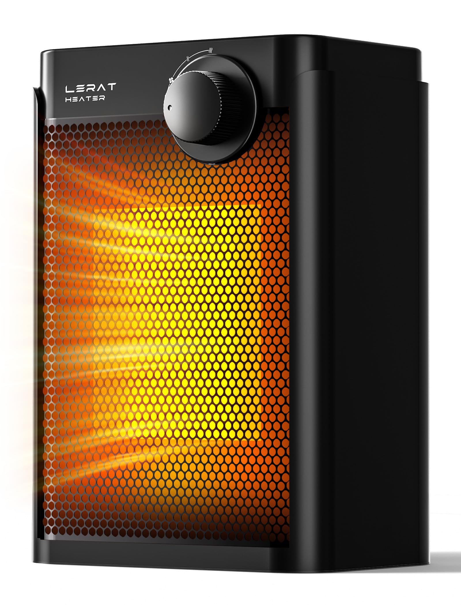Lerat Electric Space Heater Small Heater for Indoor Use 1200W PTC Fast Heating Portable Heater Overheat Tip-Over Protection