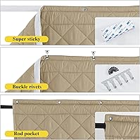 Vista 11 de NICETOWN Cortina de puerta con aislamiento térmico para interiores y exteriores, bloqueador de corrientes de aire de 26 x 78 pulgadas de grosor