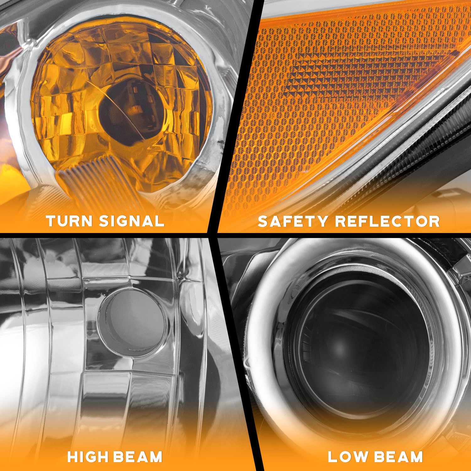WEELMOTO Headlights for 2010-2014 Subaru Legacy, Headlight compatible with 2010 2011 2012 2013 2014 Subaru Outback 4-Dr Headlamp Replacement Pair