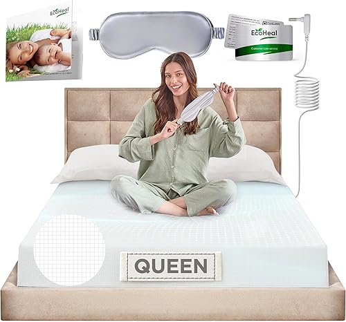 Earth Grounding Sábanas tamaño Queen con 12% fibra de plata, 4% seda y 84% algodón, color blanco, sábana bajera conductora para un mejor sueño