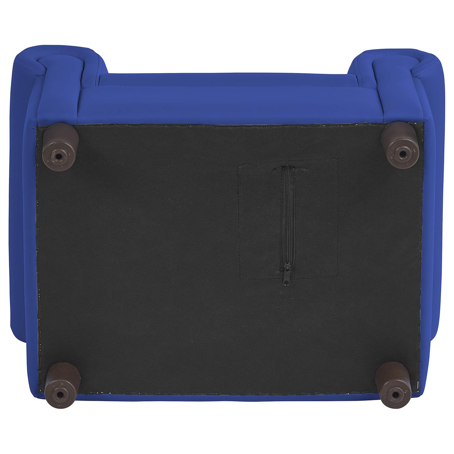 Factory Direct Partners 10492-BL Little Lux Upholstered Preschool Chair, Plush Furniture for Kids Room, Classroom, Daycare - Blue