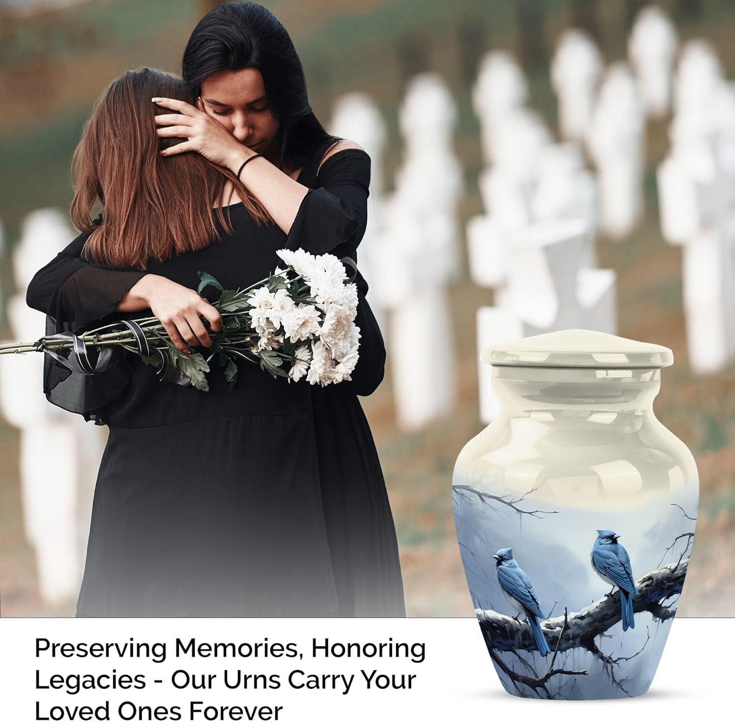 Bird Small Urns for Human Ashes Keepsake Male - Keepsake Cremation Mini Human Urn for Women - Funeral Urn for Adult Ashes Men - Burial Adult Urns for Mom & Dad 3 Inch